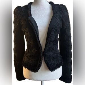 Mundo Korean Brand Black Black Rose Detail Fabric Snap Closure Small Size 55